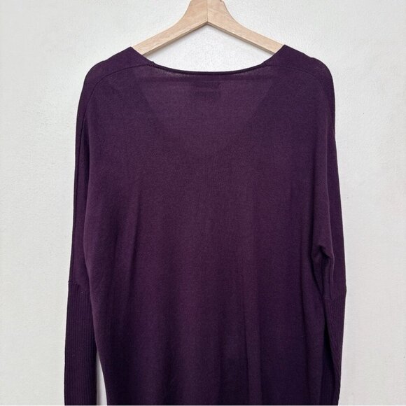 Aritzia Womens XXS/XS Babaton Vneck Baylor Wool Pocket Sweater In Purple - Picture 13 of 15